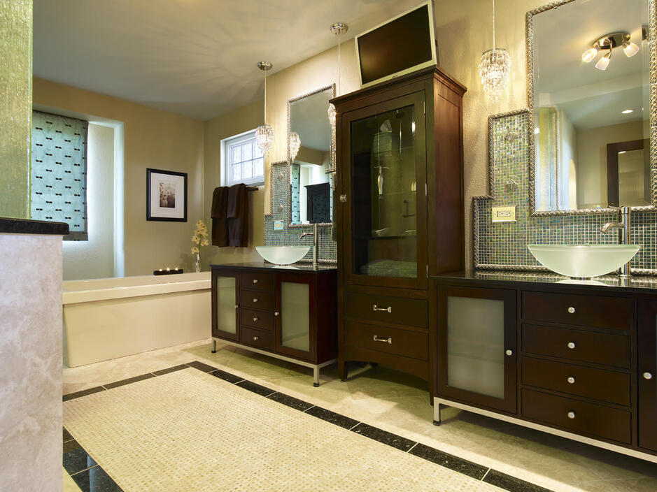 The master bathroom I remodeled in our home.